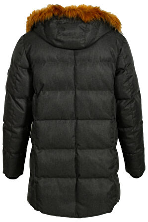 Erkek Mont Kapüşon'lu Termo Dolumlu Su ve Rüzgar İtici Slim Fit Mont NCS JEANS 4991