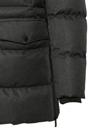 Erkek Mont Kapüşon'lu Termo Dolumlu Su ve Rüzgar İtici Slim Fit Mont NCS JEANS 4991