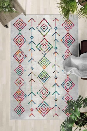 Kaymaz Taban Yıkanabilir Halı – Mutfak, Salon, Yatak Odası için Modern Dijital Baskı Halı (SLNHALI72