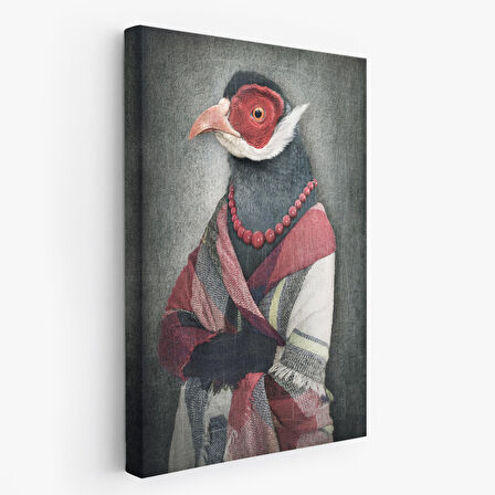 Kuş Kafalı İnsan Kanvas Tablo-4992