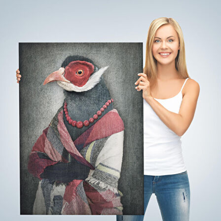 Kuş Kafalı İnsan Kanvas Tablo-4992