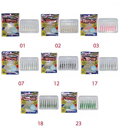 Hayabusa FS 302 Fina Sübye 4cm LRF Silikon Suni Yem 8'li Paket 01