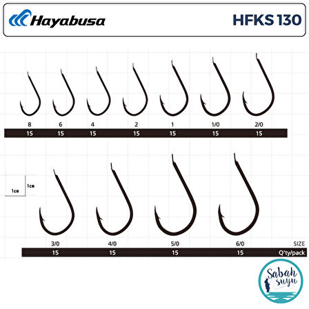 Hayabusa HFKS 130 Kısa P. Dövme Çapraz İğne Siyah #5/0 (15 Adet)
