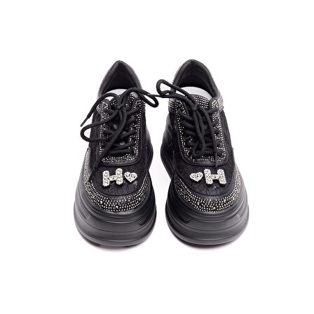 Yüksek Taban Taşlı Kadın Sneaker