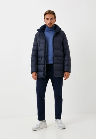 Erkek Şişme Mont Lacivert Kapüşonlu Termo Dolumlu ve İç Astarlı 6 Cep Dik Yaka Mont NCS JEANS 4994