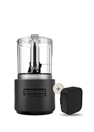 Kitchenaid Go Siyah Kablosuz Serisi Bataryalı Mini Mutfak Robotu
