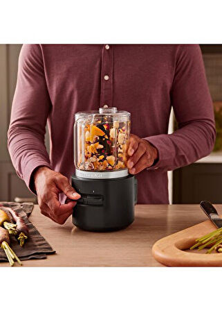 Kitchenaid Go Siyah Kablosuz Serisi Bataryalı Mini Mutfak Robotu