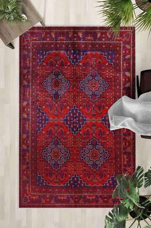 Yıkanabilir Kaymaz Taban Dijital Baskılı Halı ve Yolluk – Leke Tutmaz Salon & Mutfak Halısı