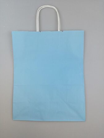 KRAFT KAĞIT ÇANTA MAVİ 25CM X 30CM - 1 ADET