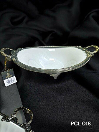 Royking Elegance Oval Sunum Tabak Antique 40 CM PCL 018