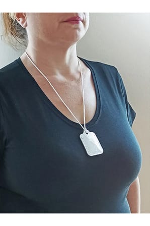 Küçük Dörtgen Cevşen Dualı Kolye Muska Hakiki Deri El Yapımı