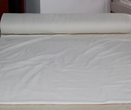 %100 Pamuk Krem Rengi Kareli Müslin Kumaş 100*180 cm Metrelik Müslin Kumaş