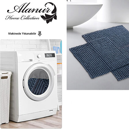 Alanur Home Boncuk Pamuklu 2 Li Banyo Banyo Paspası