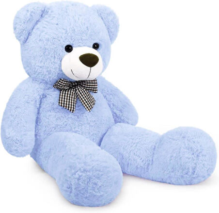 Sevimli 90 cm Peluş Ayı ile Led Peri Işıklı  Kırmızı Peluş Ayıcık Buketi