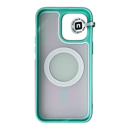 iPhone 15 pro Yeşil Magsafe Uyumlu Premium Silikon Arka Kılıf Güçlendirilmiş Köşe+Kamera-Shockproof