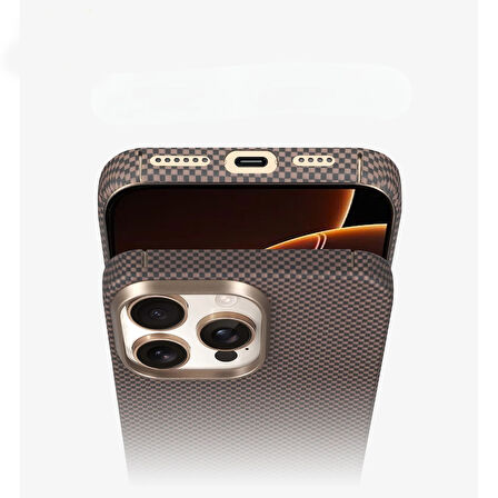iphone kevlar case iphone 15 pro SiyahTıtanıum magsafe kılıf Case Cover Karbo arka Kapak Koruma