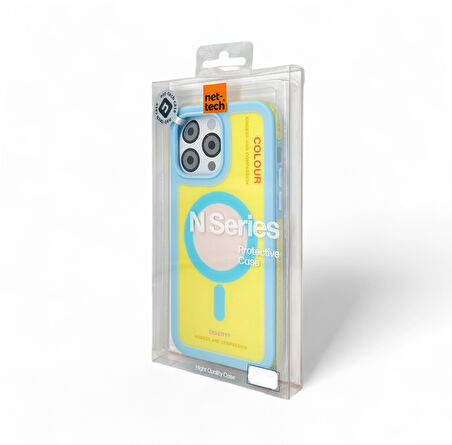 iPhone 15 pro Max Mavi Magsafe Kılıf Uyumlu Premium Arka Kılıf Güçlendirilmiş Köşe+Kamera-Shockproof