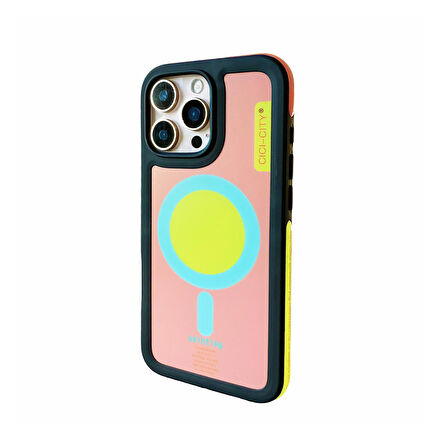 iPhone15 pro Max Siyah Shockproof Magsafe Kılıf Uyumlu Premium Arka Kılıf Güçlendirilmiş Köşe+Kamera