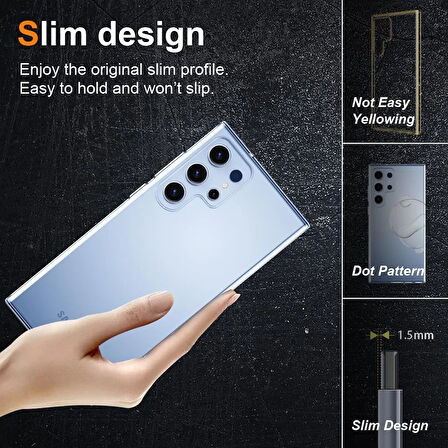 Galaxy S25 Ultra MagSafe uyumlu şeffaf Crystal Kılıf Clear kapak clear case Şeffaf Kılıf ultra ince