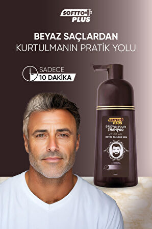 Softto Plus Kahverengi (Koyu Kestane) Brown Şampuan 350 Ml
