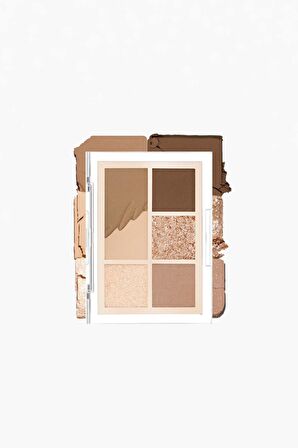 Göz Alıcı Renklerde, Yoğun Pigmentli Mini Far Paleti Clio Pro Eye Palette Mini (01 Mono Mood)