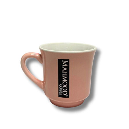 Mahmood Coffee Mottolu Pembe Porselen Kupa 300 ml