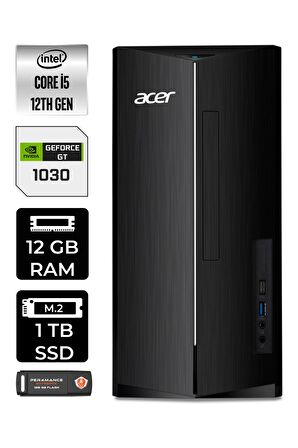 ACER ASPİRE i5 12400 12GB RAM 1TB SSD GT1030/4GB FDOS DT.BHUEM.005 MASAÜSTÜ PC & PER4 BELLEK