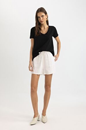 DeFacto Regular Fit V Yaka Basic Kısa Kollu Tişört K1507AZ24SMBK81