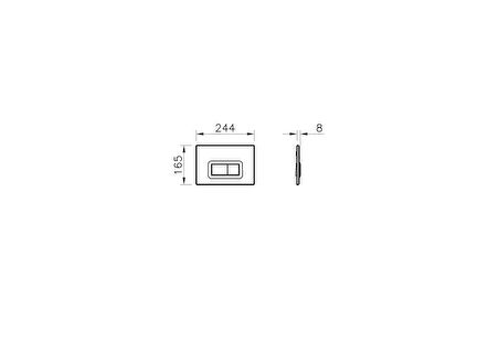 VitrA Loop R 740-0680 Kumanda Paneli, Parlak Krom