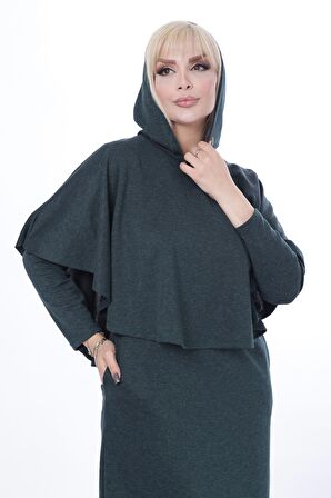 Pançolu Cepli İki Parça Kışlık  Elbise 24C-2443