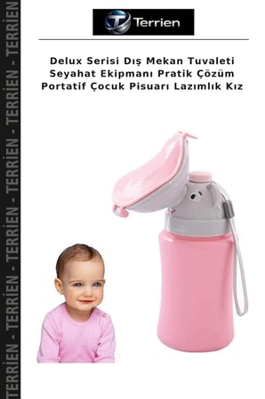 Delux Serisi Dış Mekan Tuvaleti Seyahat Ekipmanı Pratik Çözüm Portatif Çocuk Pisuarı Lazımlık Kız