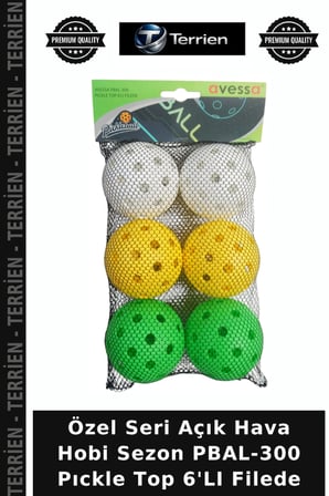 Özel Seri Açık Hava Hobi Sezon PBAL-300 Pıckle Top 6'LI Filede