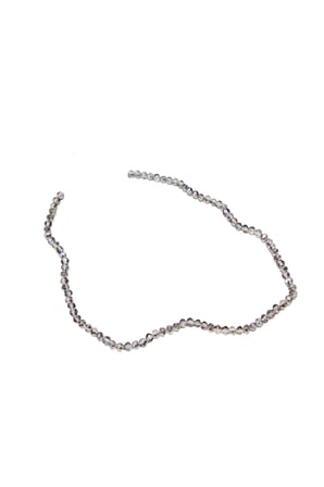 4 mm Duman Basık Kristal Cam Boncuk 1 Dizi - (110 Adet)