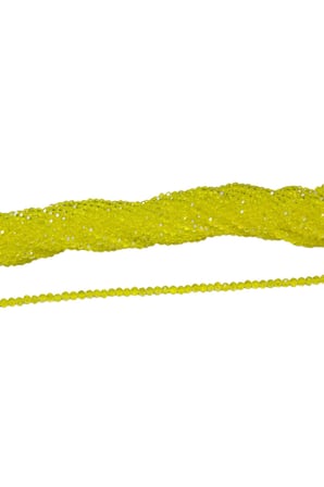 4 mm Limon Basık Kristal Cam Boncuk 1 Dizi - (110 Adet)