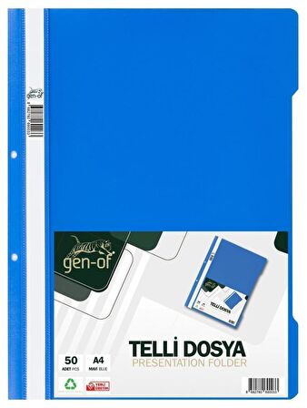 Gen-Of 5 Renk Klasör-Telli Poşet Dosya Ofis Seti