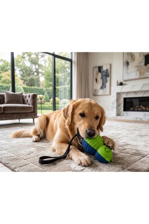 Patibon Köpekler İçin Dayanıklı, Baykuş Tasarımlı Diş Kaşıyıcı ve Eğitici İpli Oyun Topu - Kaymaz Dokulu, Yumuşak Doğal Kauçuk, Karışık Renkli
