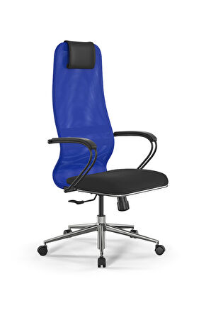 Metta Ergolife SynchroSit 8 Ergonomik Fileli ve Deri Ofis Koltuğu - 1B9.55.1.403  Mavi