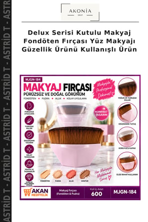Delux Serisi Kutulu Makyaj Fondöten Fırçası Yüz Makyajı Güzellik Ürünü Kullanışlı Ürün