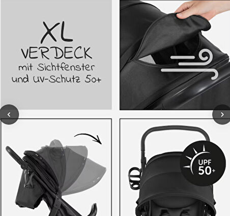 Hauck Rapid 4D Air Bebek Arabası Siyah