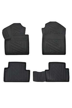 Ford Connect 2013-2022 ile Uyumlu Carbon Desenli Ultra Premium Havuzlu Oto Paspas