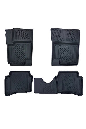 Kia Soul 2008-2013 ile Uyumlu Carbon Desenli Ultra Premium Havuzlu Oto Paspas