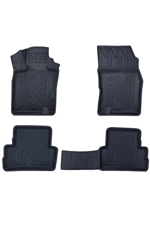 Nissan Qashqai 2013-2021 ile Uyumlu Carbon Desenli Ultra Premium Havuzlu Oto Paspas