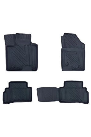 Citroen C4X 2023 Sonrasi ile Uyumlu Carbon Desenli Ultra Premium Havuzlu Oto Paspas