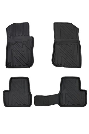 Citroen C3 2002-2009 ile Uyumlu Carbon Desenli Ultra Premium Havuzlu Oto Paspas