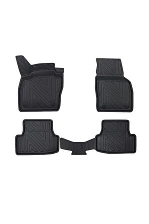 Volkswagen Taigo 2020 Ve Sonrasi ile Uyumlu Carbon Desenli Ultra Premium Havuzlu Oto Paspas