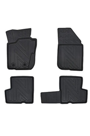 Dacia Duster 4X4 2009-2017 ile Uyumlu Carbon Desenli Ultra Premium Havuzlu Oto Paspas