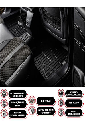  Volkswagen Golf 7 2017 4D Havuzlu Paspas 
