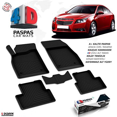 Chevrolet Cruze 4D Havuzlu Paspas 2009 ve Üzeri A+Kalite