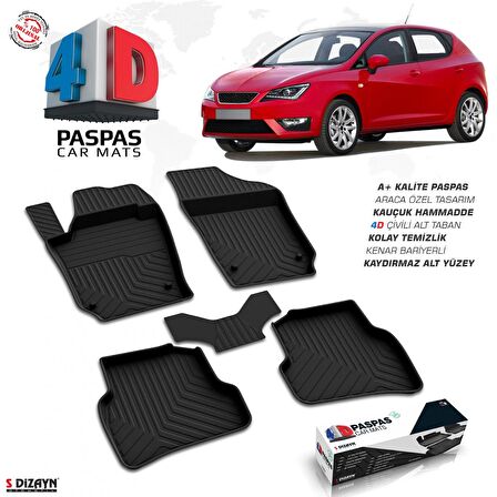 Seat Ibiza 4D Havuzlu Paspas 2009-2017 A+Kalite