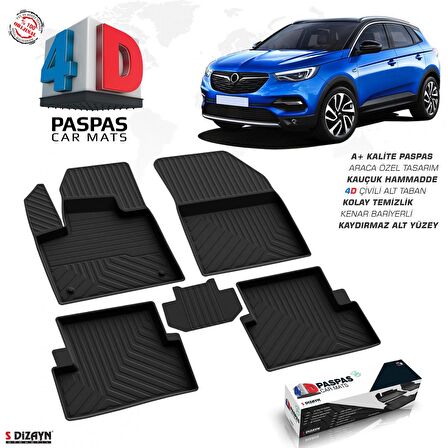 Opel Grandland X 4D Havuzlu Paspas 2017 ve Üzeri